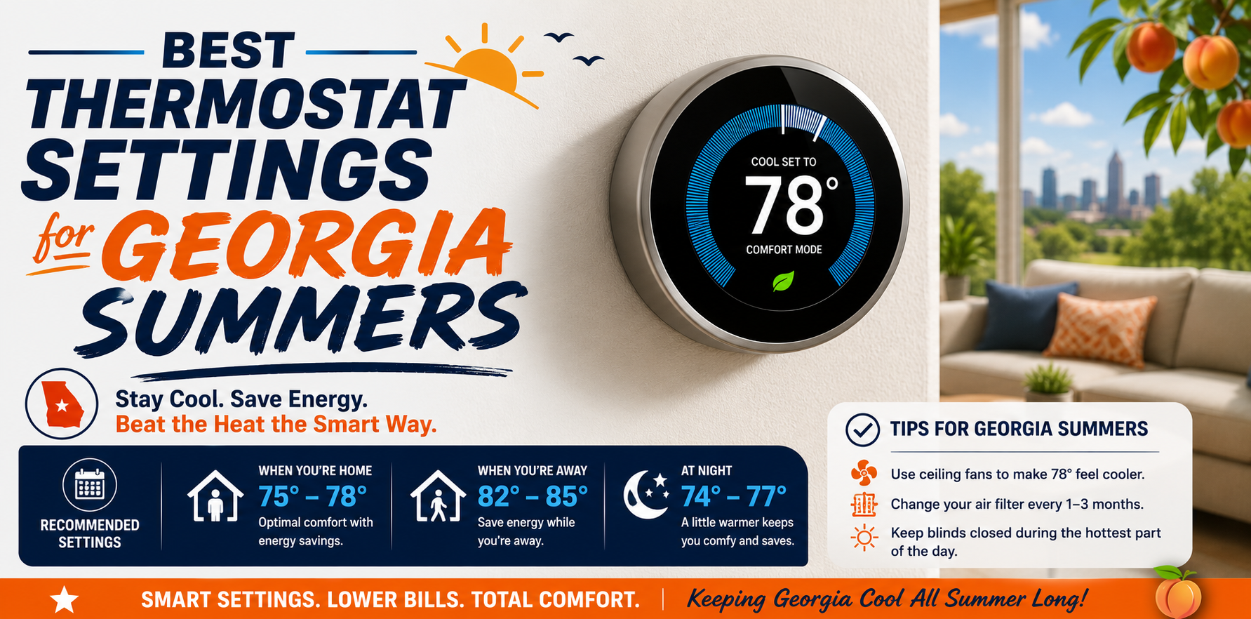 Best Thermostat Settings for Georgia Summers